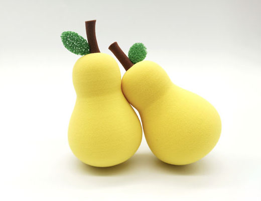 3D powder puff--fruit--pear