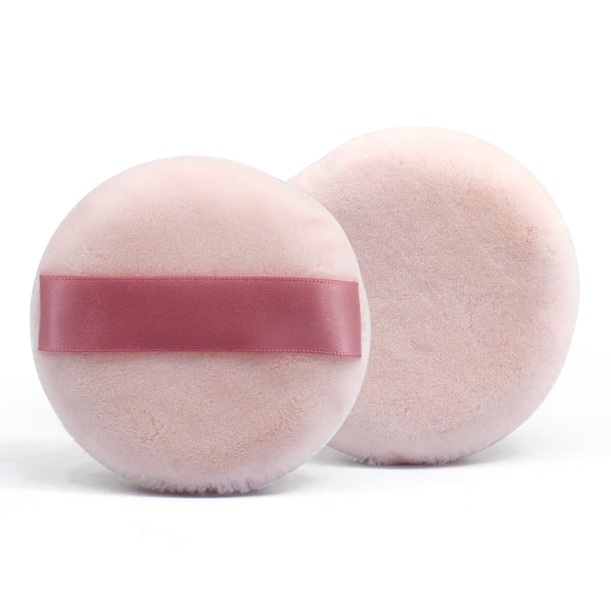 circular pink cotton puff