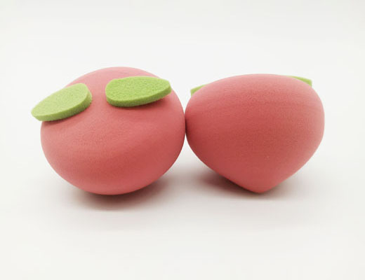 3D powder puff--fruit--peach